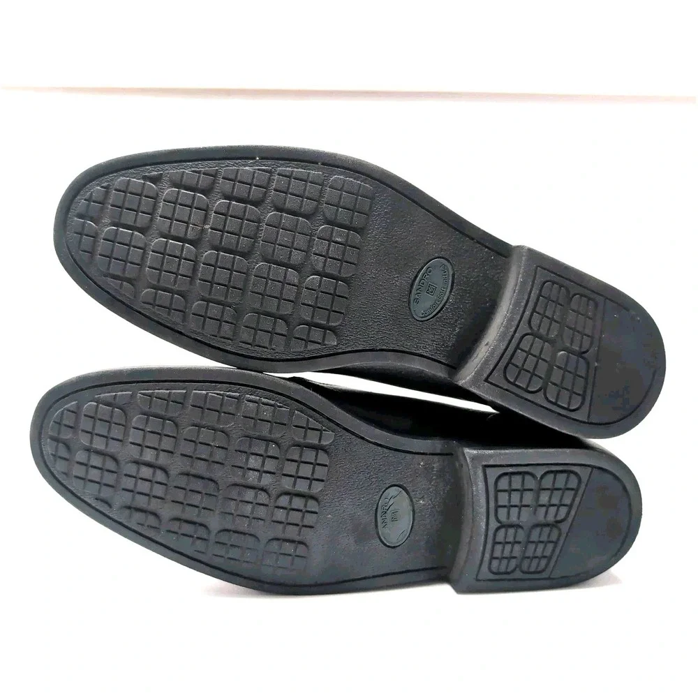 Sandro Moscoloni Leather Slip-On Low Ankle Boots Mens 10 Black‎ Comfort Shoes
